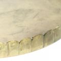 Metallteller zum Dekorieren, Tischdeko, Kerzentablett rund Golden Antik-Optik Ø7,5/10/12/15/18cm H2cm 5er-Set | Floristik24.de
