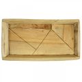 Tablett aus Paulownia Holz, Pflanzschale mit geometrischem Muster L45cm H4,5cm