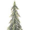 Kunstbaum Tanne geeist mit Holzsockel Winterliche Dekoration 60cm | Floristik24.de