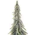 Tanne künstlich Geeister Deko Baum auf Holzsockel für Winterdeko und Weihnachten 75cm | Floristik24.de