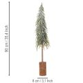 Künstlicher Tannenbaum mit Sockel Gefrostet als winterliche Dekoration 90cm | Floristik24.de