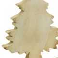 Floristik24 Deko Tannenbaum Holz Weiß gewaschen Tischdeko Advent 32×20×5,5cm