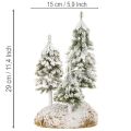 Schneetannen Künstliche Winterlandschaft für Weihnachtsdorf und Tischdeko 29cm | Floristik24.de