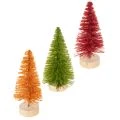 Floristik24 Künstlicher Tannenbaum mit Holzfuß klein 16cm 6St