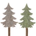 Floristik24 Deko Tannenbaum auf Stab für Pflanzgefäße und hohe Gestecke 45cm 6St
