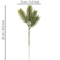 Künstlicher Tannenzweig grün für winterliche Dekorationen 25cm 24St | Floristik24.de