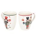 Floristik24 Tasse Weihnachten Nussknacker und Zuckerstange Motiv 10cm 2St