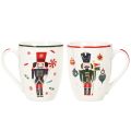 Tasse Weihnachten Nussknacker und Zuckerstange Motiv 10cm 2St | Floristik24.de