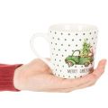Kaffeetasse Merry Christmas Weihnachtsauto Motive Keramiktasse 10cm 2St | Floristik24.de