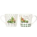 Kaffeetasse Merry Christmas Weihnachtsauto Motive Keramiktasse 10cm 2St | Floristik24.de