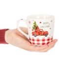 Weihnachtstasse mit Auto und Tannenbaum Keramiktassen 10cm 2St | Floristik24.de
