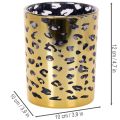 Windlicht Glas Leopardenmuster für Tischdeko 12cm | Floristik24.de