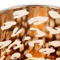 Windlicht Glas Leopardenmuster zweifarbig 8cm | Floristik24.de