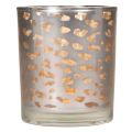 Windlicht Glas Leopardenmuster