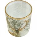 Windlicht Glas Teelichthalter Kerzenglas Hirsch 10cm Ø9cm