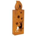 Floristik24 Teelichthalter Weihnachten Edelrost Kerze Hirsch 45x14cm
