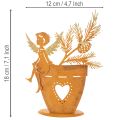 Teelichthalter Weihnachten Engel Deko Rost Deko Ø8cm H18cm | Floristik24.de