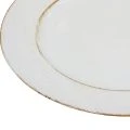 Dekoteller Rund Kunststoff Retro Weiß Braun Glanz Ø30cm | Floristik24.de