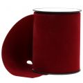 Tischband Samtband Dunkelrot 100mm 8m | Floristik24.de