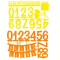 Tischdeko Geburtstag Kuchentopper Streudeko aus Filz Gelb Orange 2St | Floristik24.de