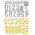 Tischdeko Geburtstag Kuchentopper Streudeko aus Filz Grün Grau 2St | Floristik24.de