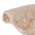 Floristik24 Tischläufer Beige mit Kunstfell Oberfläche als Fellband 24x140cm
