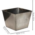 Metall Übertopf quadratisch mit Tannen Motiv 18cm | Floristik24.de