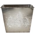 Metall Übertopf quadratisch mit Tannen Motiv 18cm | Floristik24.de