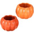 Übertopf Keramik Kürbis Pflanztopf Orange Ø9,5cm H6,5cm 4 St | Floristik24.de