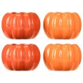 Übertopf Keramik Kürbis Pflanztopf Orange Ø9,5cm H6,5cm 4 St | Floristik24.de