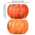 Übertopf Keramik Kürbis Pflanztopf Orange Ø9,5cm H6,5cm 4 St | Floristik24.de