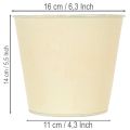 Übertopf Metall Blumenübertopf Pastell Gelb Ø16cm H14cm | Floristik24.de
