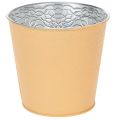 Floristik24 Übertopf Metall Blumenübertopf Pastell Orange Ø13,5cm H12,5cm
