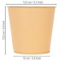 Übertopf Metall Blumenübertopf Pastell Orange Ø13,5cm H12,5cm | Floristik24.de