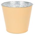Floristik24 Übertopf Metall Blumenübertopf Pastell Orange Ø16cm H14cm
