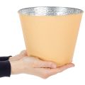Übertopf Metall Blumenübertopf Pastell Orange Ø20cm H16cm | Floristik24.de