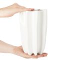 Vase geriffelt Hohe Dekovase für Trockenblumen 24cm | Floristik24.de