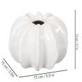 Kürbis Keramikvase Weiß Dekoration für Zuhause 15cm | Floristik24.de