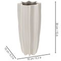 Vase gerillt modern Hohe Dekovase für Trockendeko 38cm | Floristik24.de