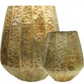 Deko Vase Metall Vase Vintage Messing Ø43/30cm 2er-Set