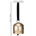 Vintage Glocke Gold mit schwarzem Samtband H15cm | Floristik24.de