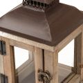 Vintage Laterne Dunkelbraun Holzlaterne 15×15cm H26cm | Floristik24.de