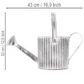 Vintage-Pflanzkanne Ø17cm, Deko Gießkanne, Metall Übertopf Shabby Chic | Floristik24.de