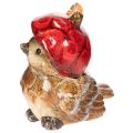 Dekofigur Vogel mit roter
