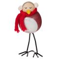 Deko Vogel Figur mit Schal Winterdeko 11cm 4St | Floristik24.de