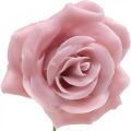 Floristik24 Wachsrosen Deko Rosen Wachs Rosa Ø8cm 12St