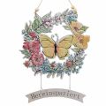 Floristik24 Wanddeko Frühling Schmetterling Metall, Hängedeko Sommer 40cm