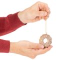 Weihnachtsanhänger Lebkuchen Zuckerguss Optik Nussknacker Stern Baum Kranz 6cm 4St | Floristik24.de