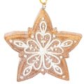 Weihnachtsanhänger Lebkuchen Zuckerguss Optik Nussknacker Stern Baum Kranz 6cm 4St | Floristik24.de