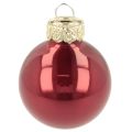 Weihnachtskugel Glas Dekoration glänzend 3cm 22St | Floristik24.de